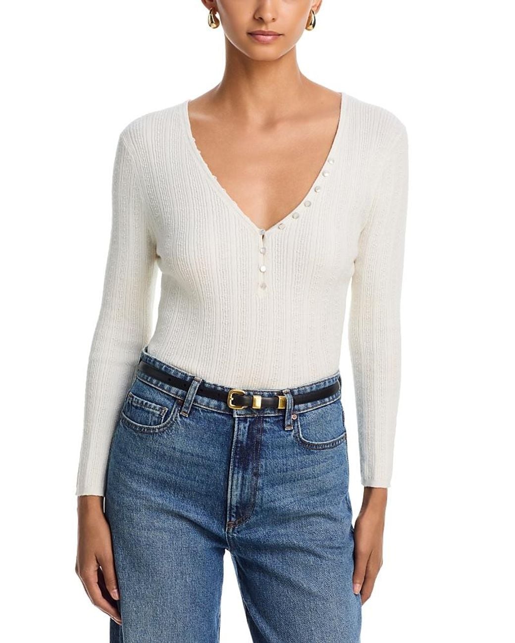 PAIGE White Ginnette Top