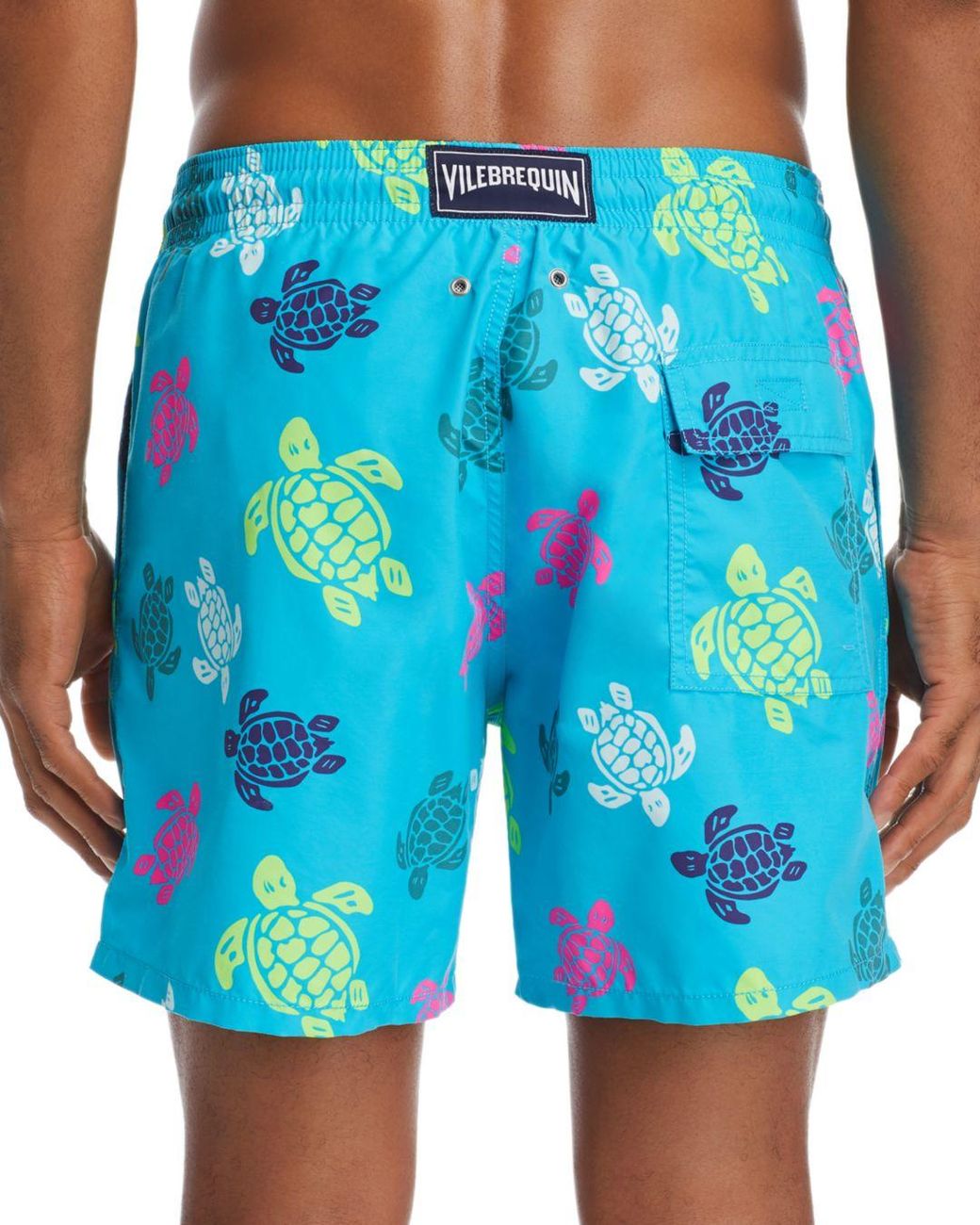 Vilebrequin New Mens VILEBREQUIN Turtle& Coral Print Blue Swim Shorts Trunks W/Bag 
