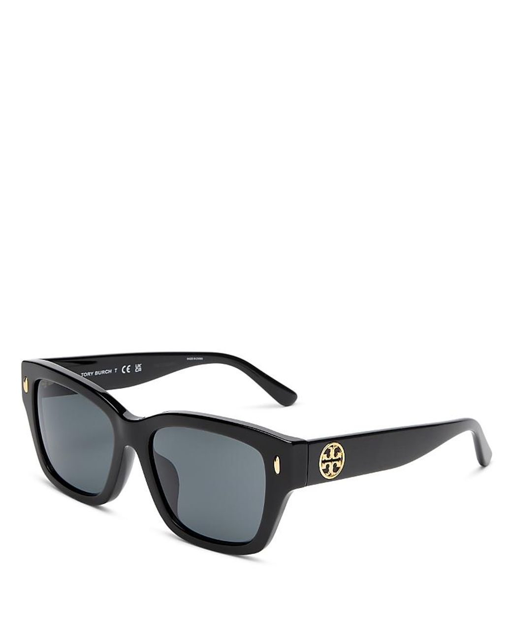 Tory Burch Gray Square Sunglasses, 53Mm