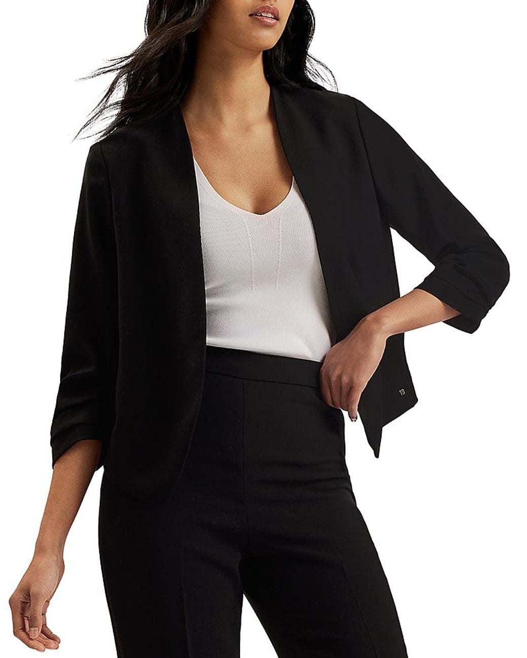 Ted Baker Black Popsy Cropped Blazer