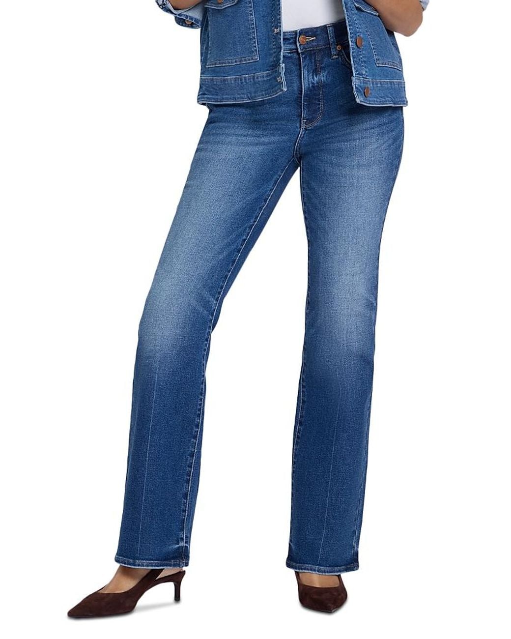 NYDJ Brooklyn High Rise Bootcut Jeans in Blue | Lyst