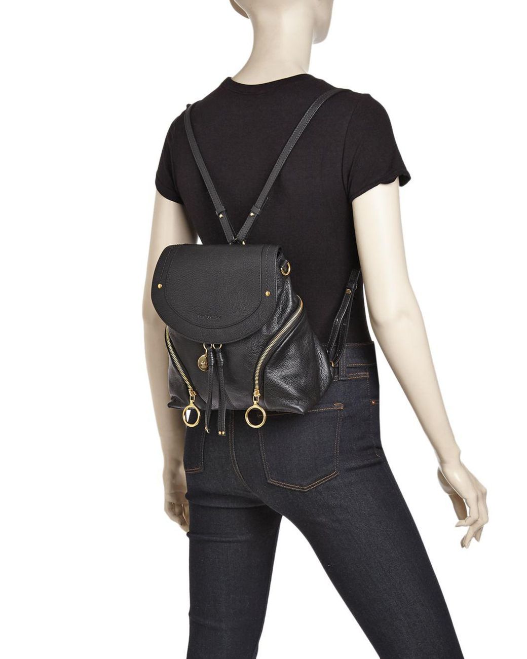See By Chloé Olga Medium Leather Backpack in Black | Lyst Canada