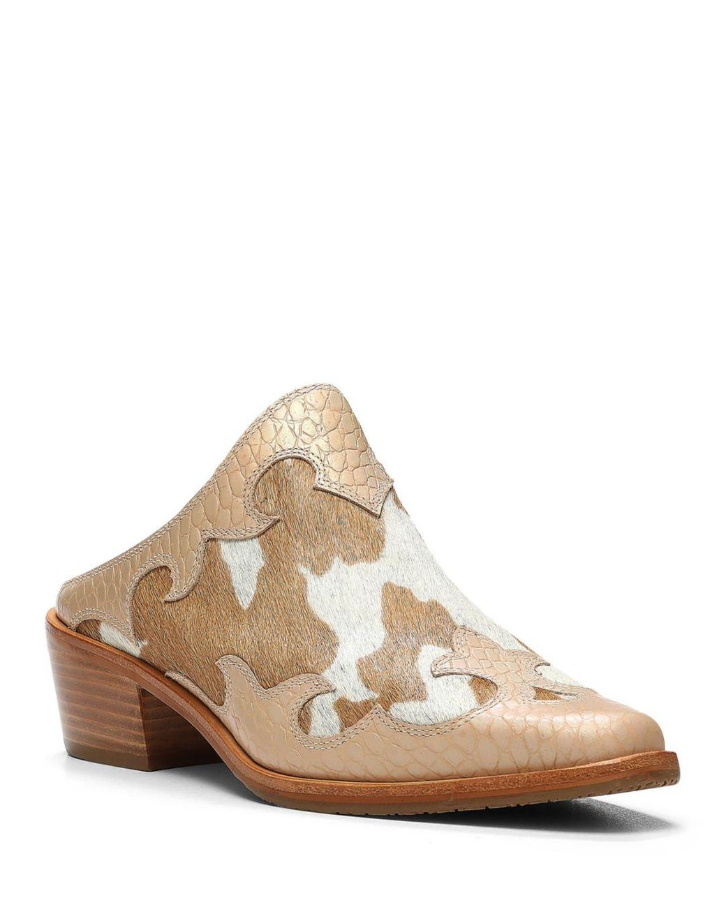Donald J Pliner Mindy Pointed Toe Slip On Mules in Natural | Lyst