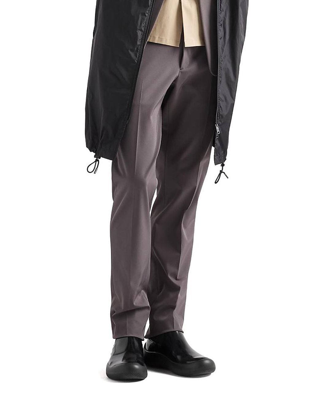 Prada Black Stretch Technical Fabric Pants for men