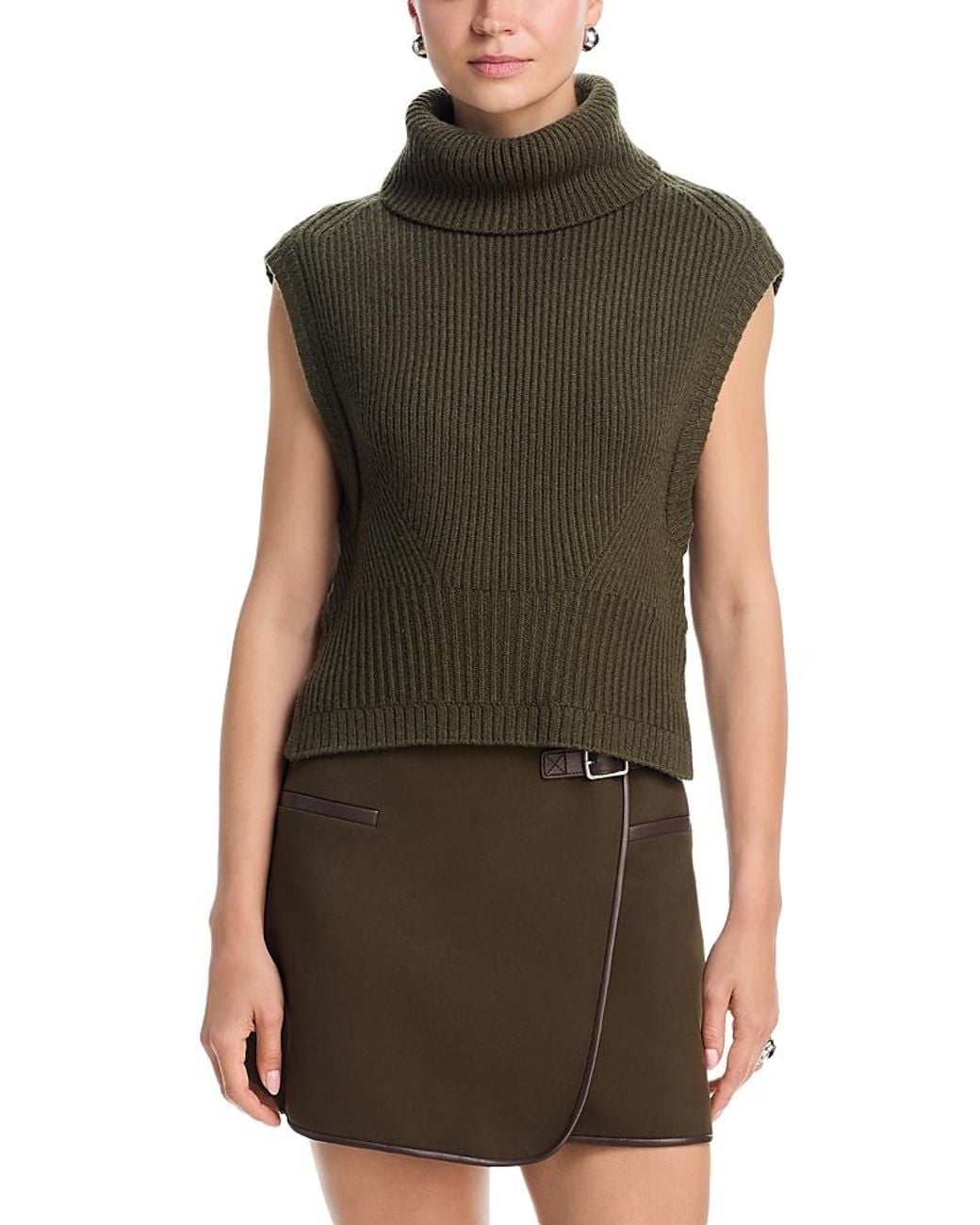 Jonathan Simkhai Green Maple Wool Top