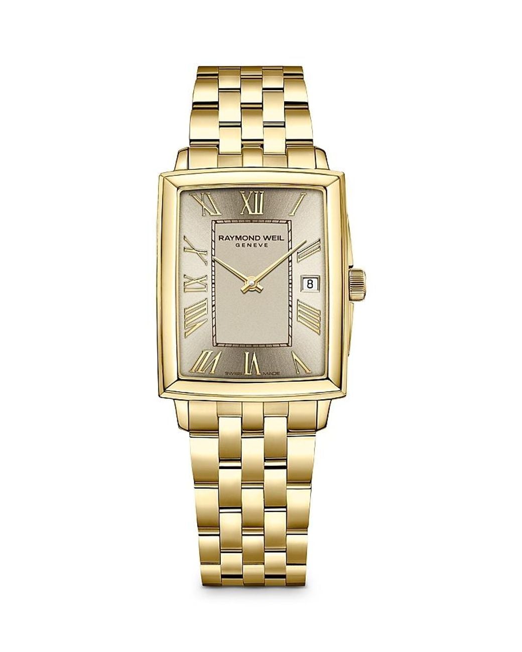 Raymond Weil Metallic Toccata-Tone Rectangular Watch, 23Mm