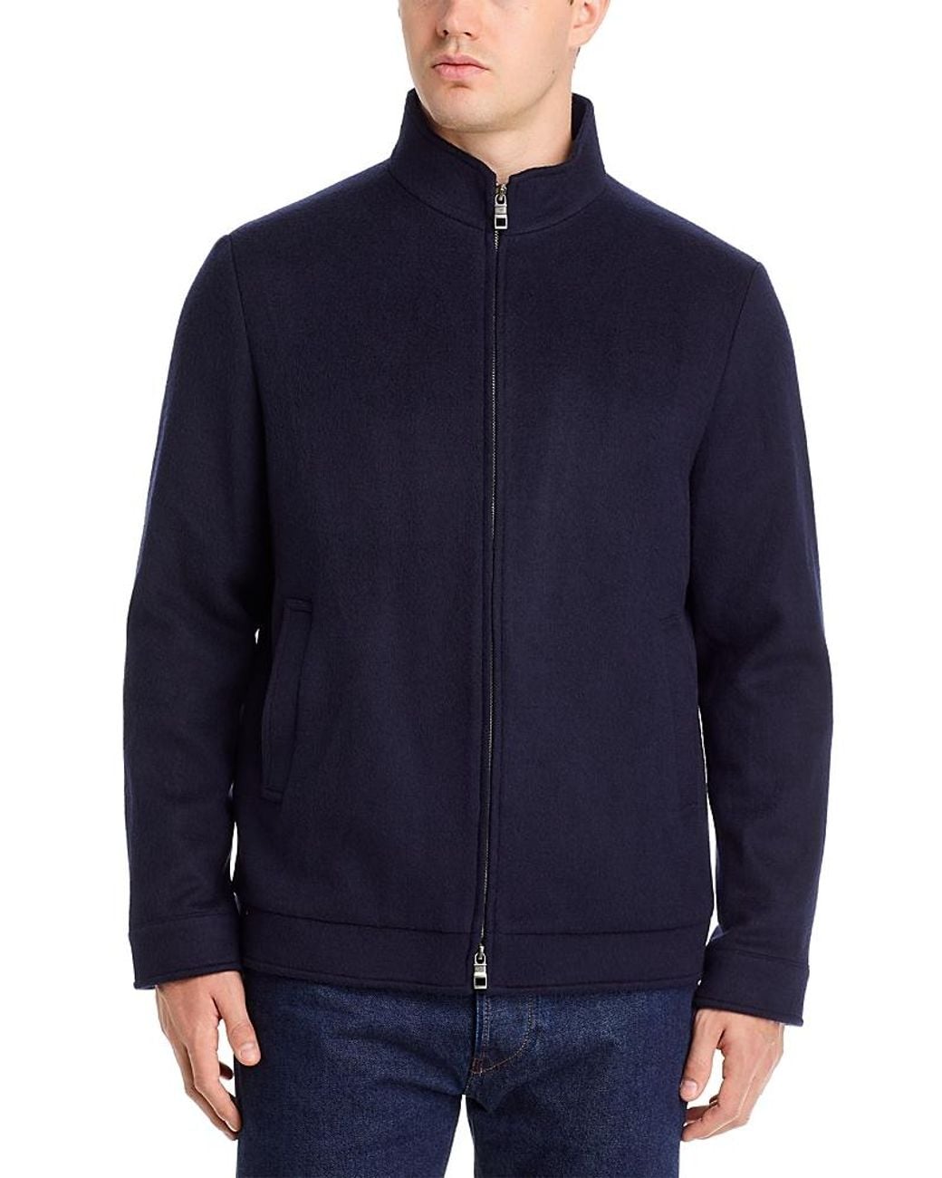 Peter Millar Blue Crown Flex Merino Wool Bomber Jacket for men