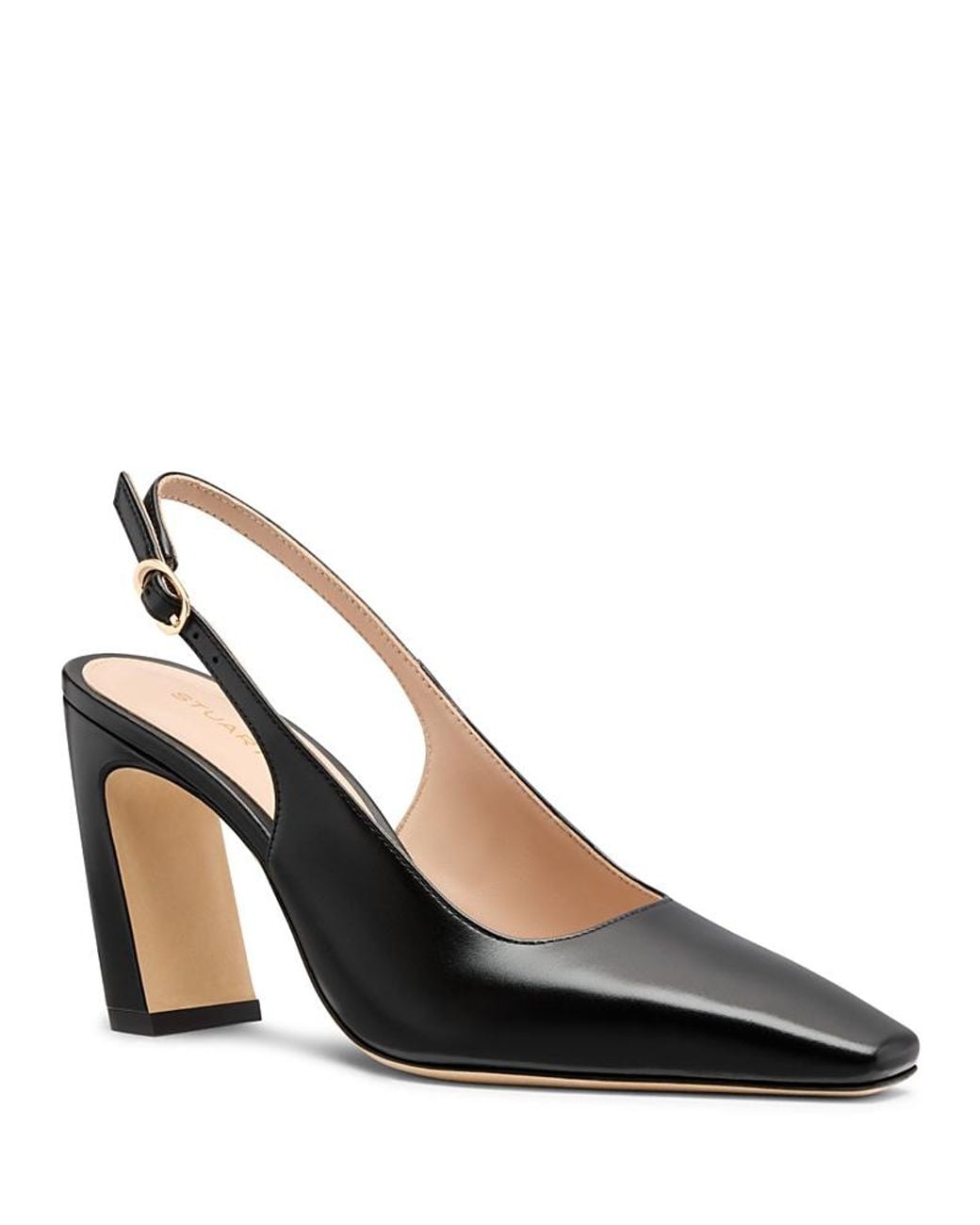 Stuart Weitzman Black Stassi 85 Slingback Pumps