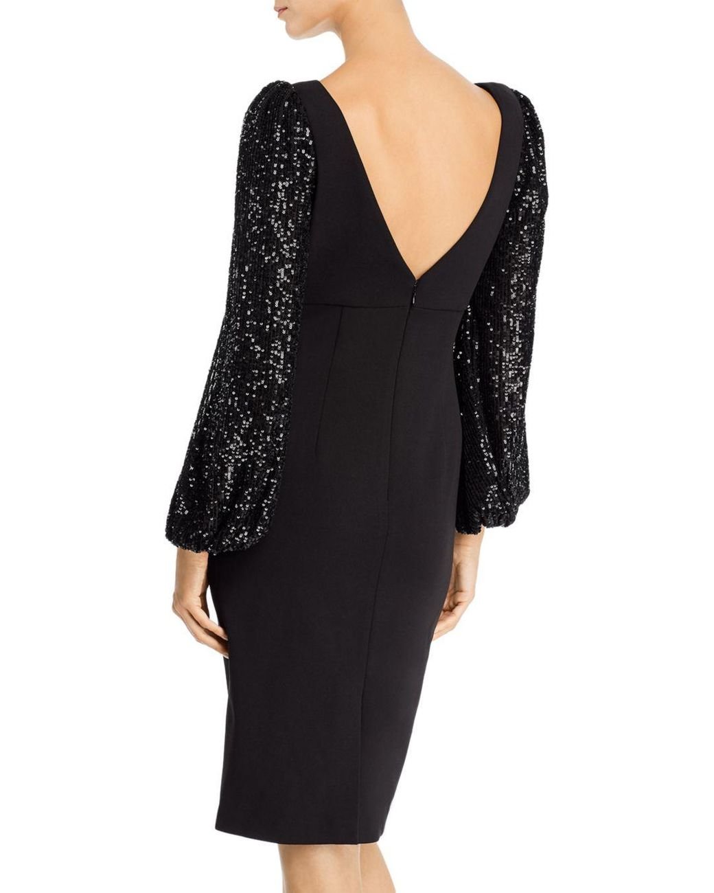 sequin balloon sleeve cocktail dress eliza j