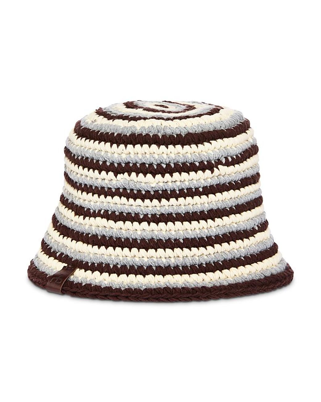 Rag & Bone White Lou Stripe Knit Hat