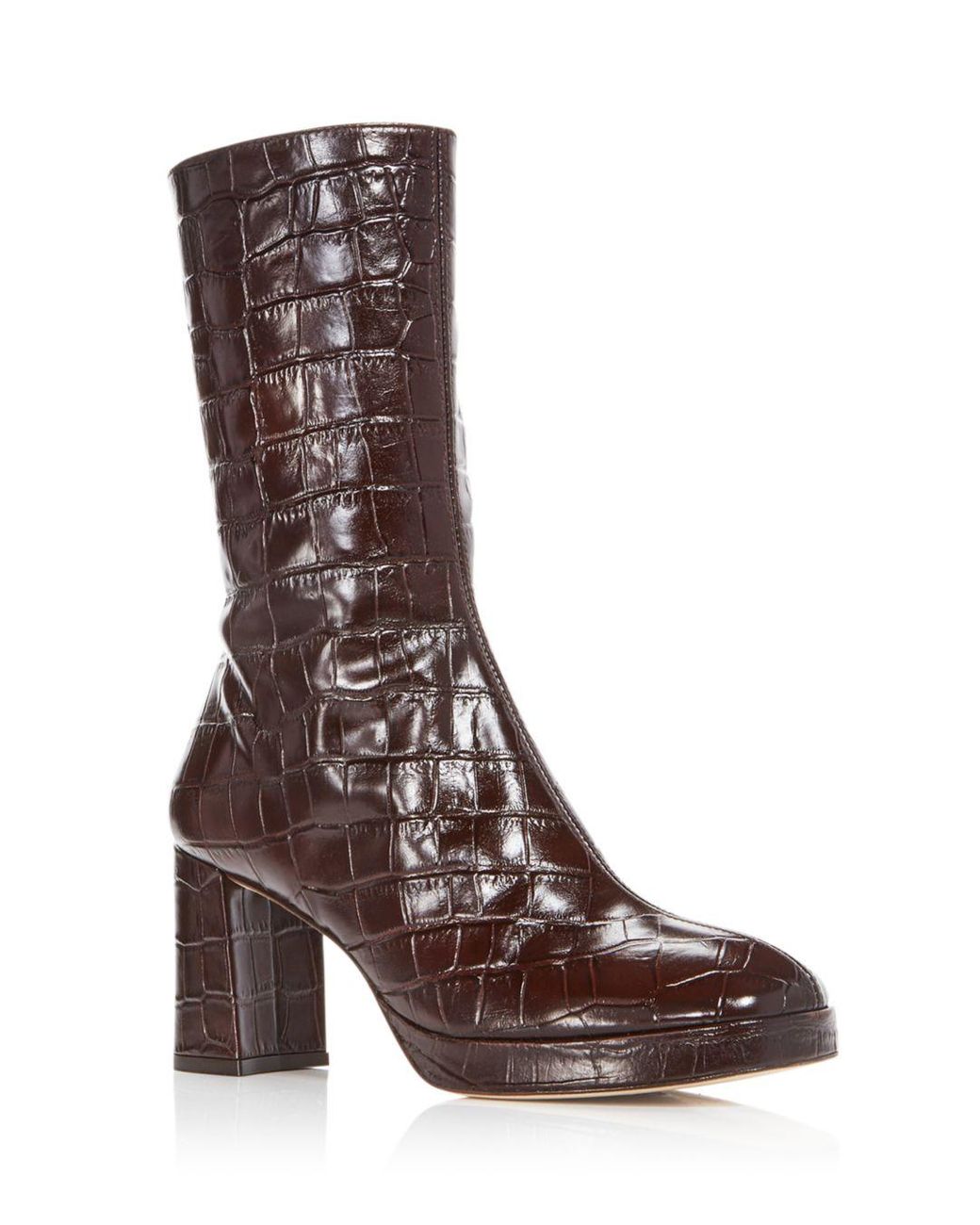 Miista Carlota Croc Embossed Boots in 