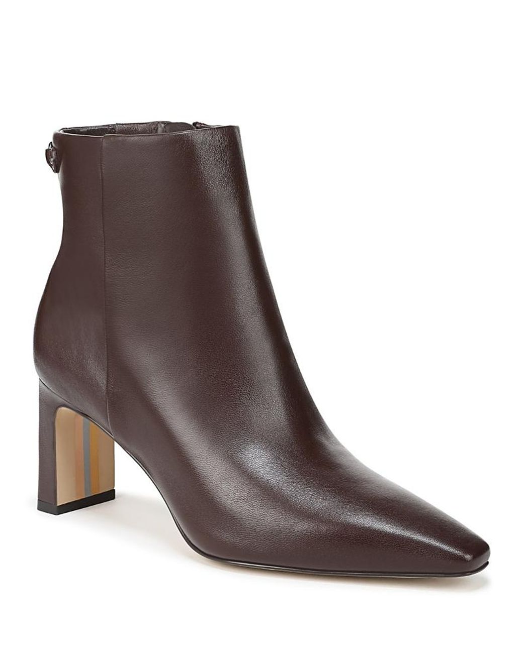 Sam Edelman Brown Saige Zipper Ankle Booties