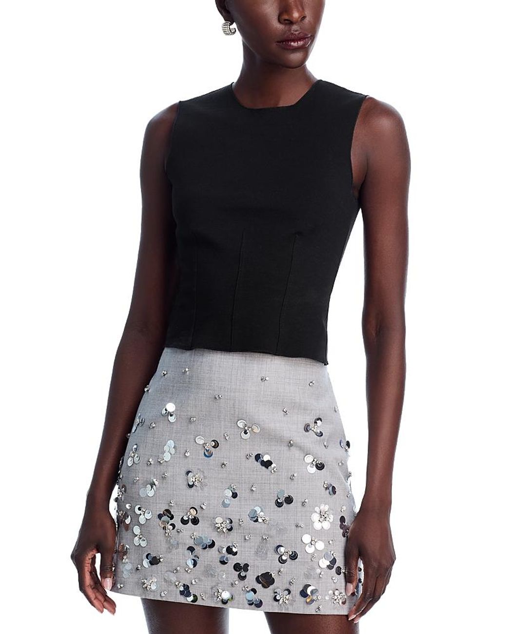 Aqua Black Ponte Top