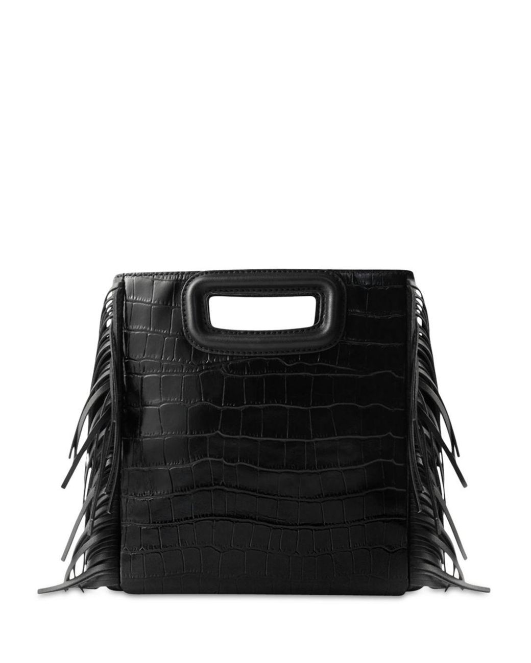 Maje M Embossed Leather Bag in Black - Lyst