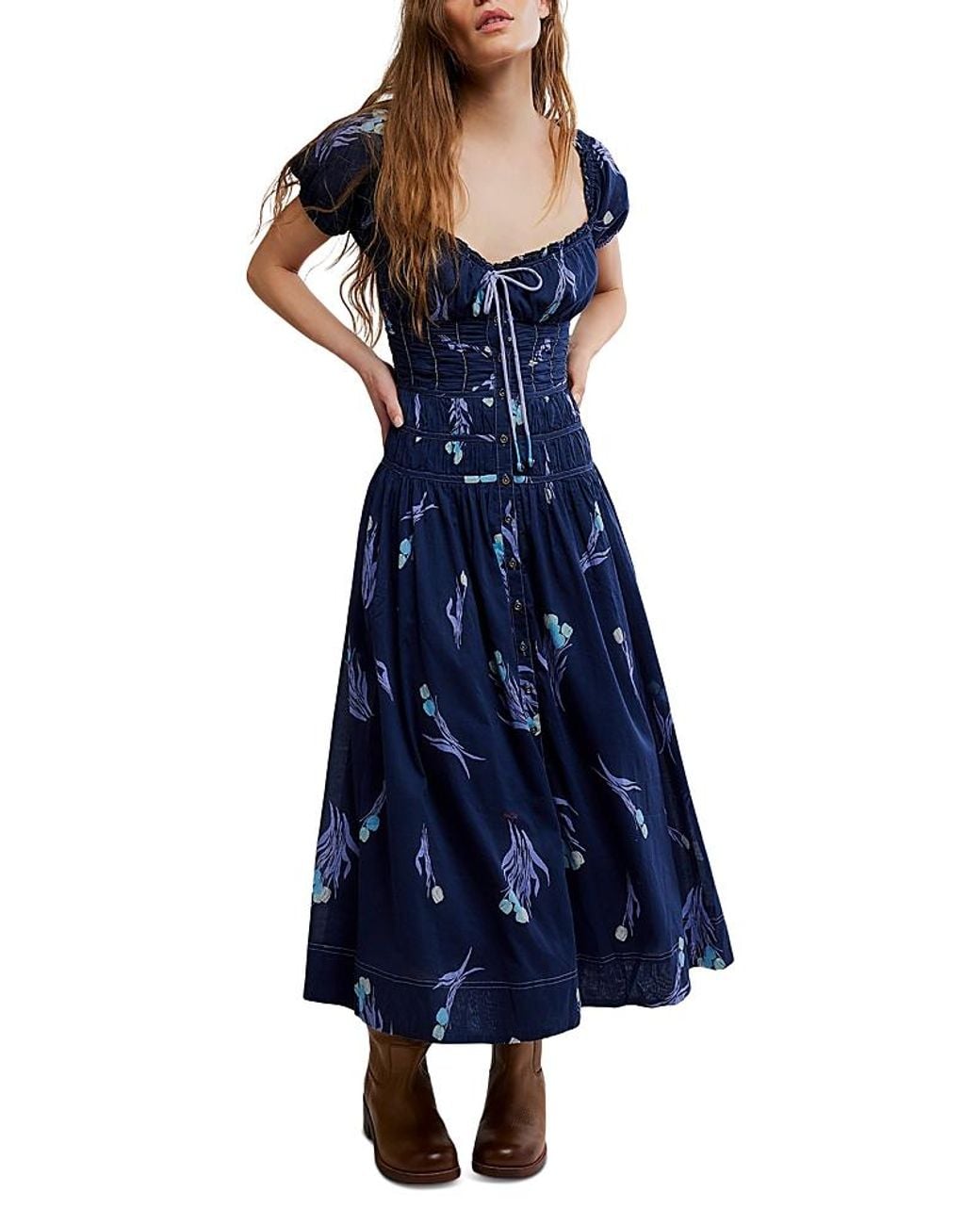 casual modest dress for women Zattcas Womens 2026 Short Sleeve Summer Floral Maxi Blue M Size:Youth 2 on-hanger Unique Cocktail Dresses &