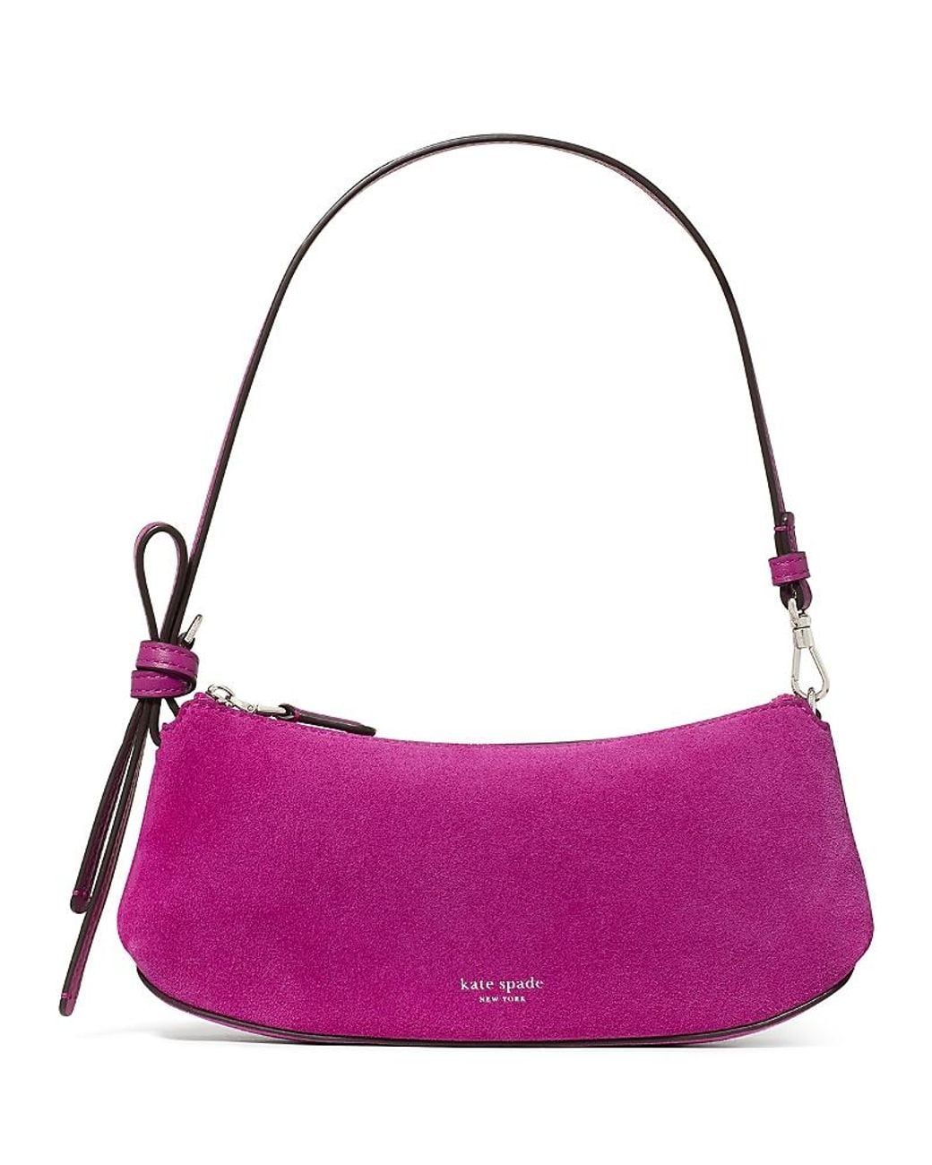 Kate Spade Purple Loop Suede Pochette Bag