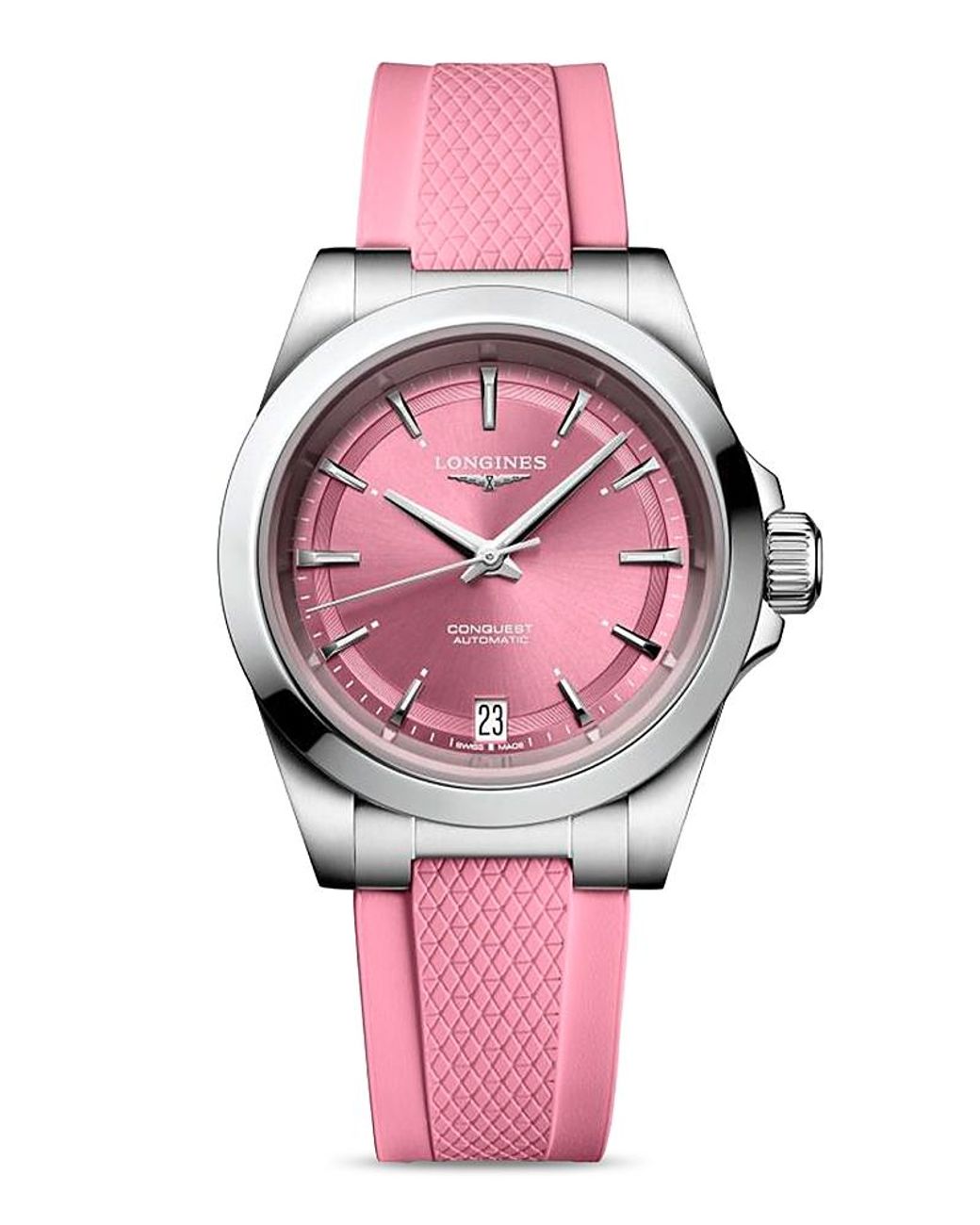 Longines Pink Conquest Watch, 34Mm