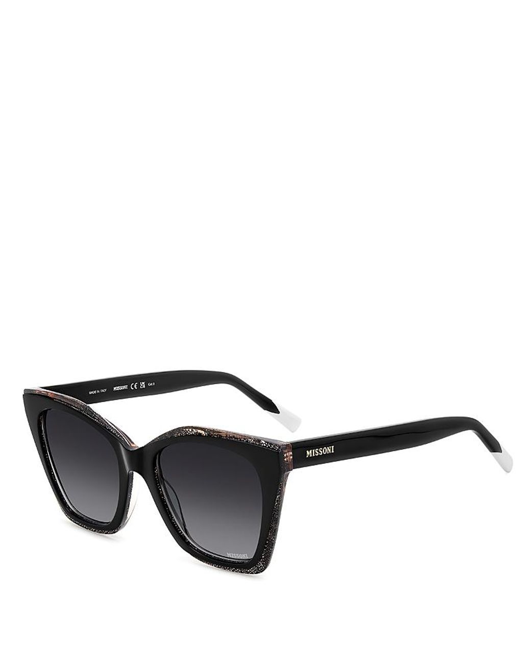 Missoni Black Rectangular Sunglasses, 54Mm