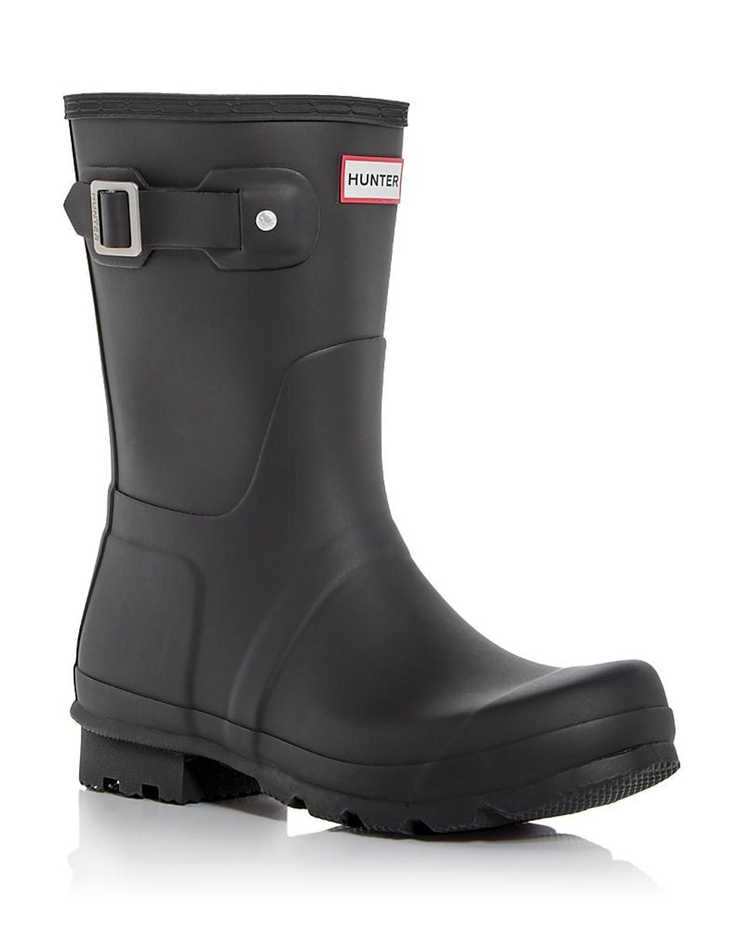 Hunter Black Original Short Rain Boots for men