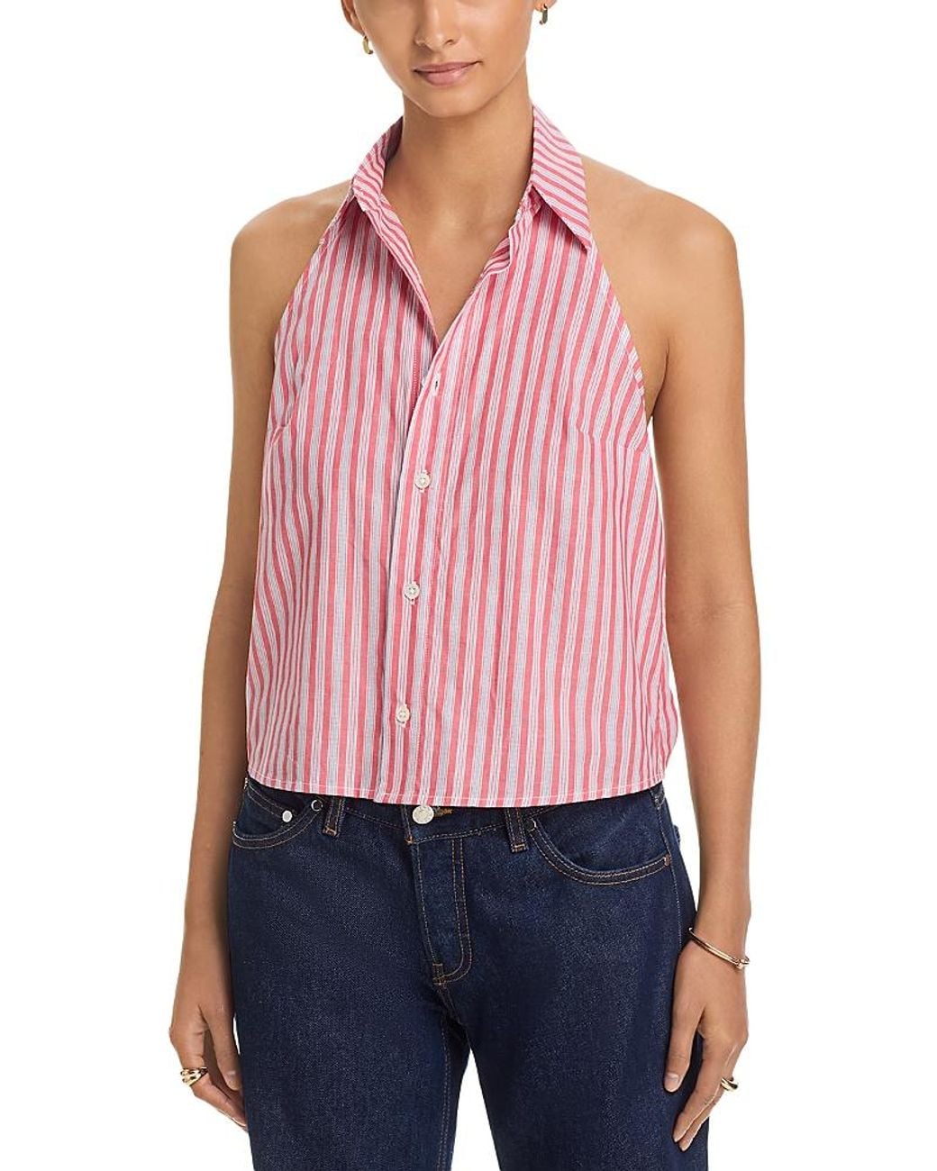 CISSA Red Tie Back Halter Top