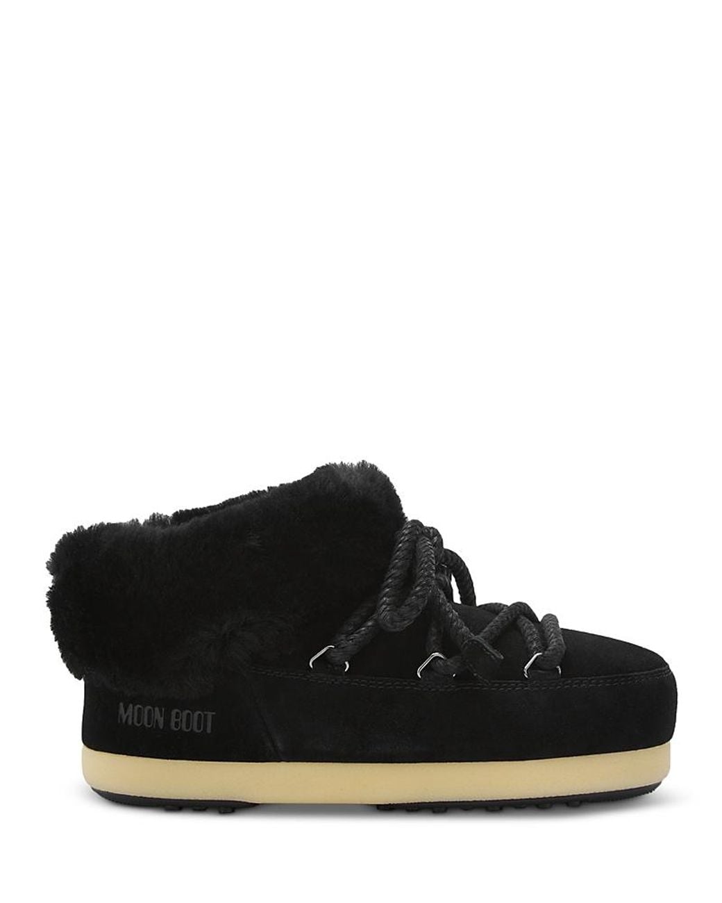 Moon Boot Black Evx Suede Mules