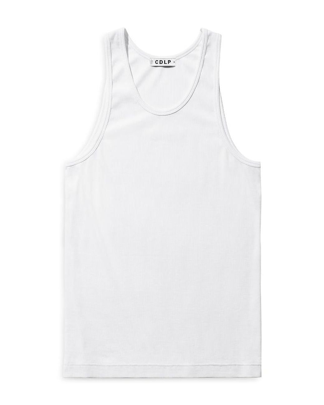 CDLP White Regular Ribbed Tank Top for men