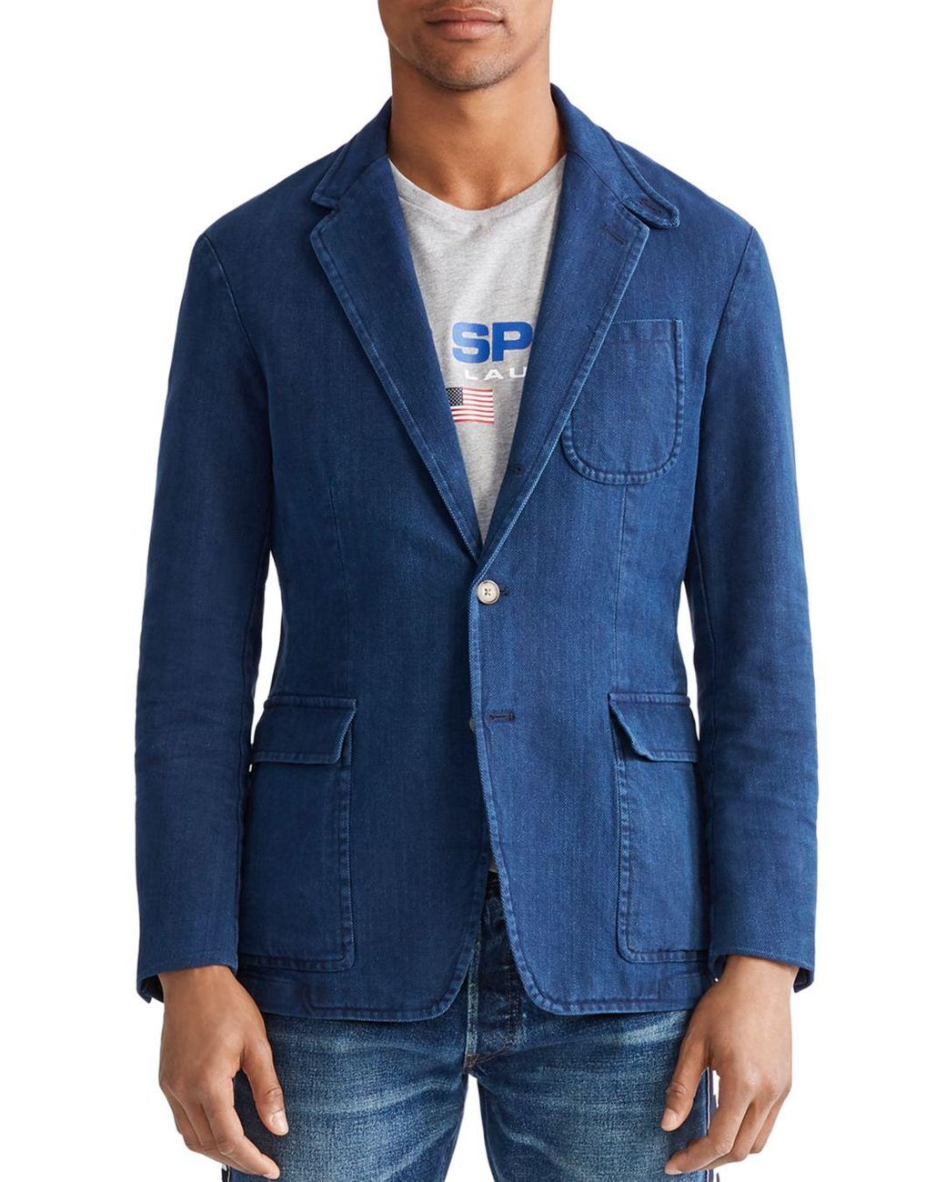 Polo Ralph Lauren Indigo Canvas Sport Coat in Blue for Men Lyst