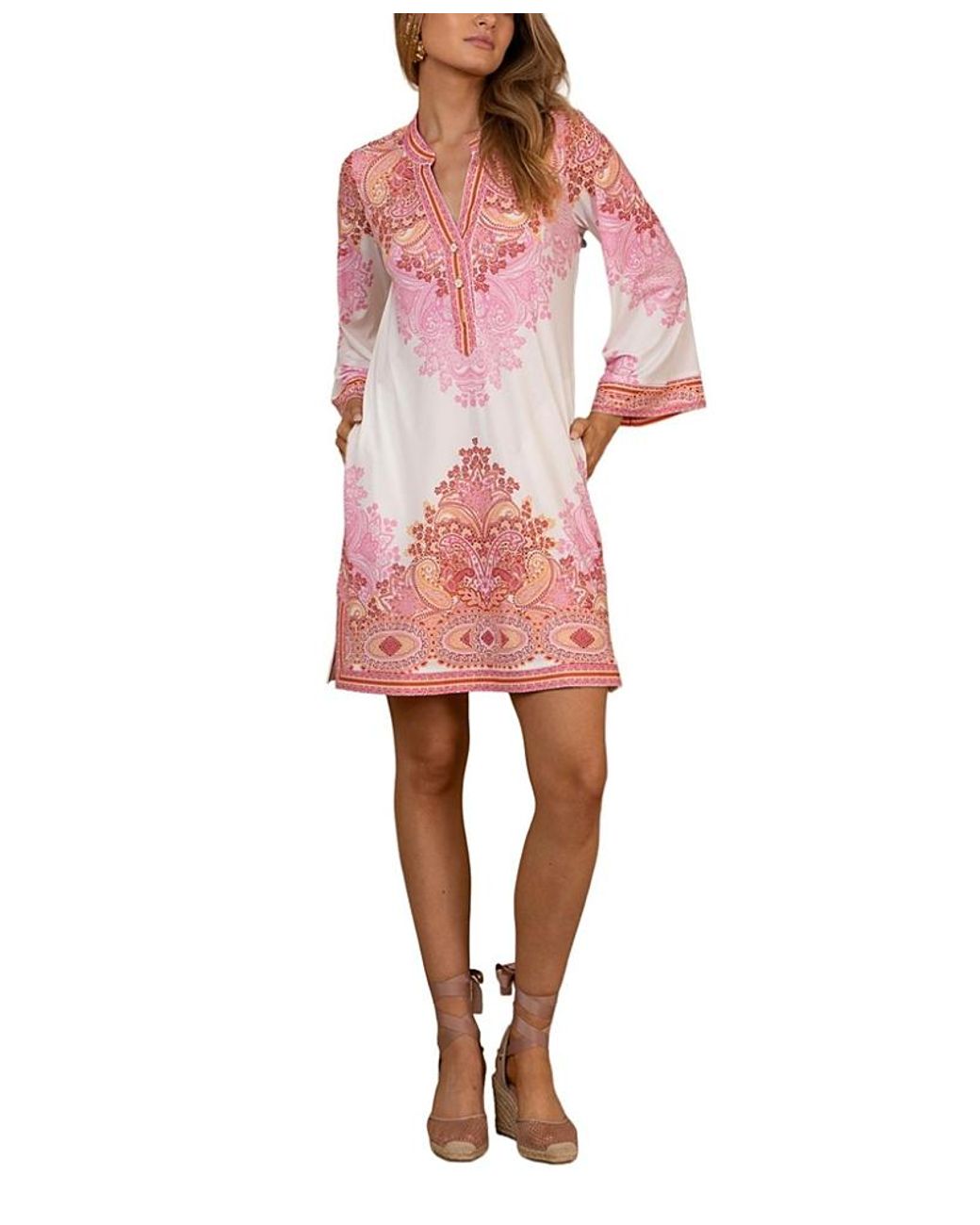 Hale Bob Keyla Jersey Dress in Pink | Lyst