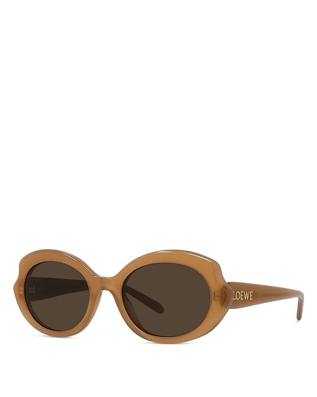 Loewe Brown Geometric Sunglasses, 54Mm