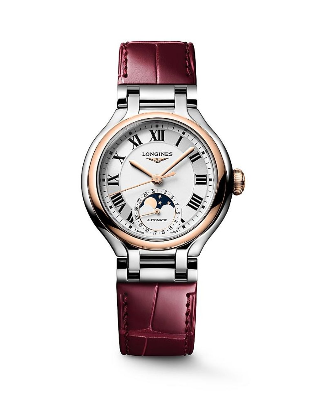 Longines Red Primaluna Watch, 34Mm