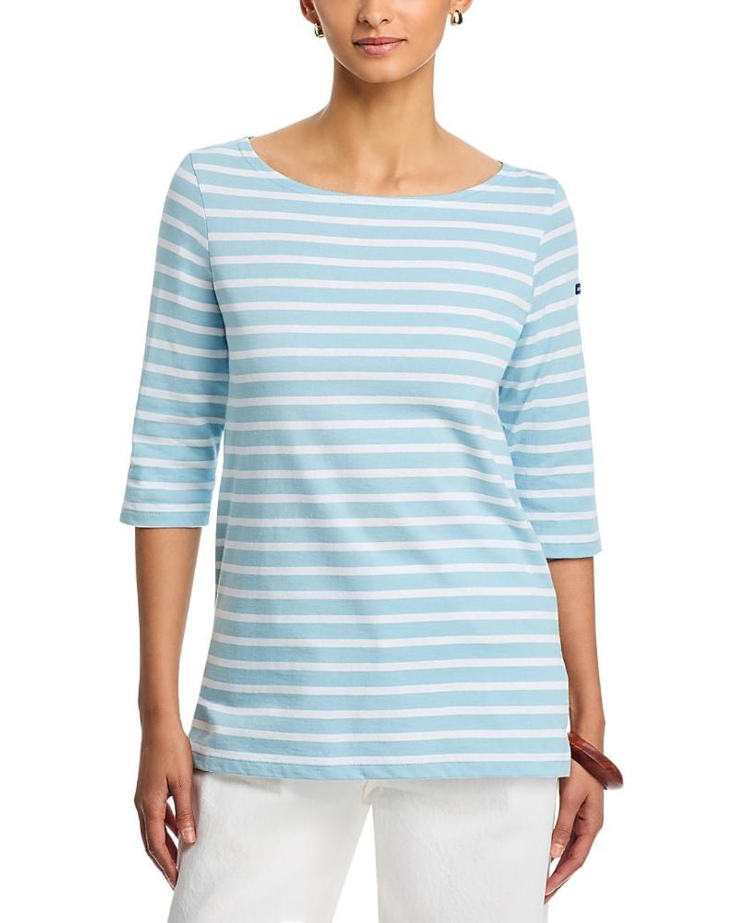 Saint James Blue Phare Cotton Tee