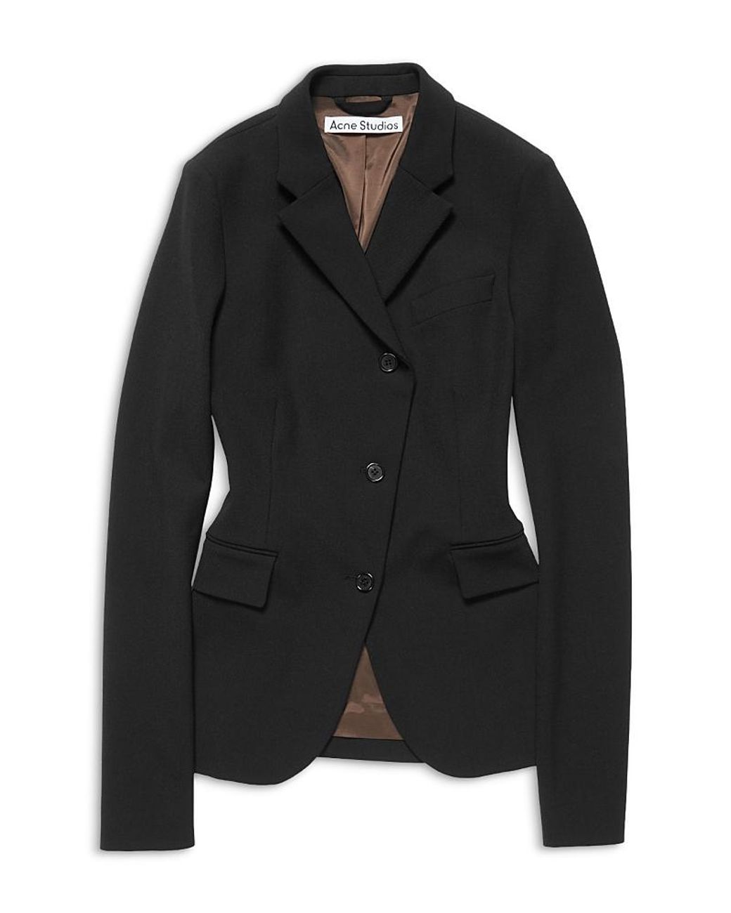 Acne Black Asymmetric Button Front Blazer