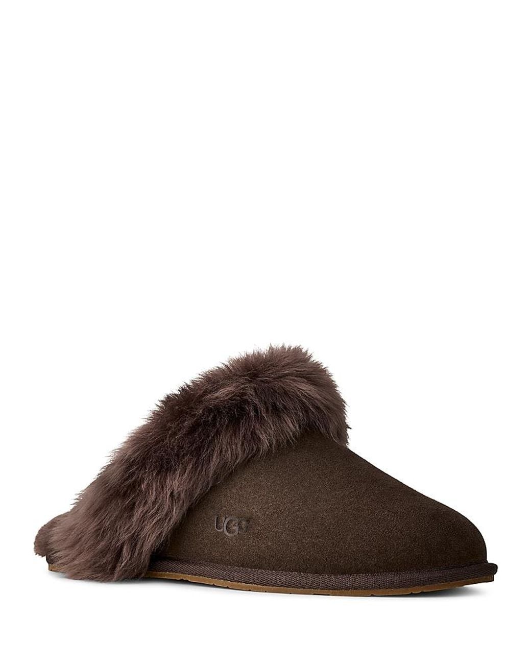 Ugg Brown Scuff Sis Shearling Mule Slippers