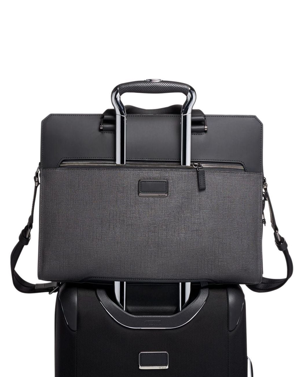 Tumi Ashton Barnet Double - Zip Briefcase in Gray for Men | Lyst