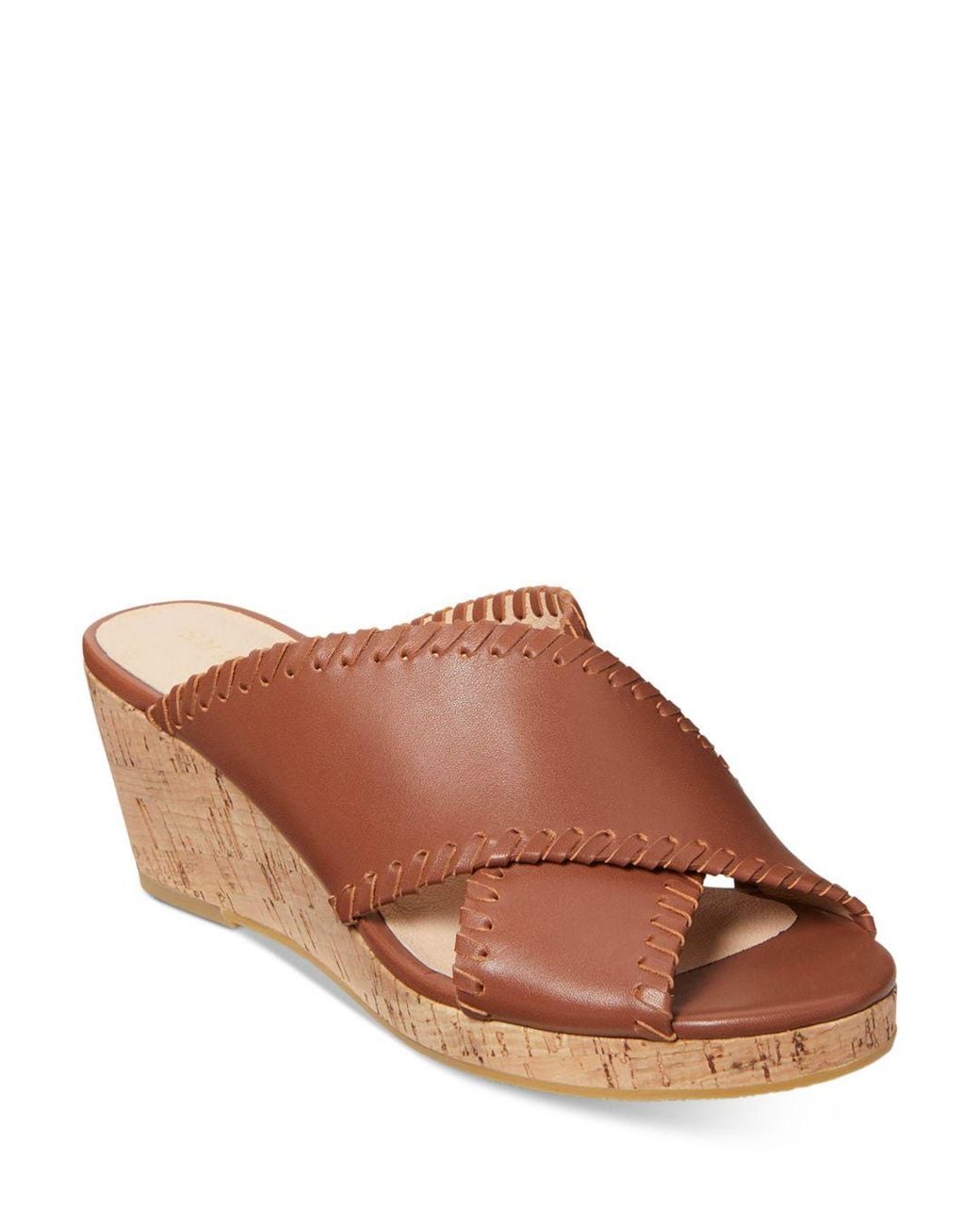 XTI Slingback Wedge Platform Crossover Sandals 44004 Brown | Fruugo US