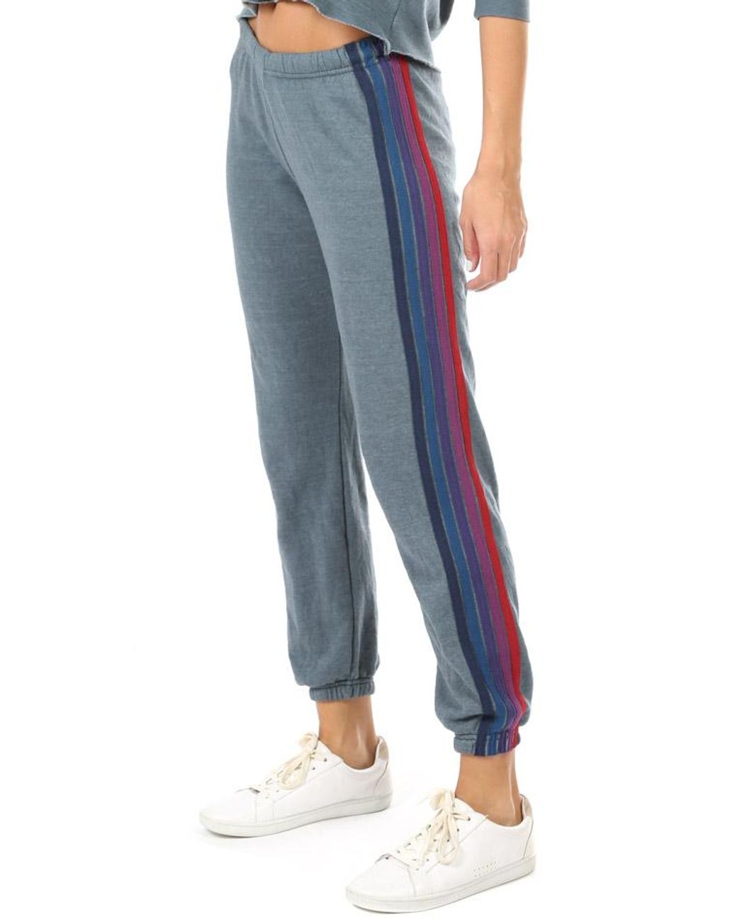 Cotton 5 Stripe Sweatpants Slate 