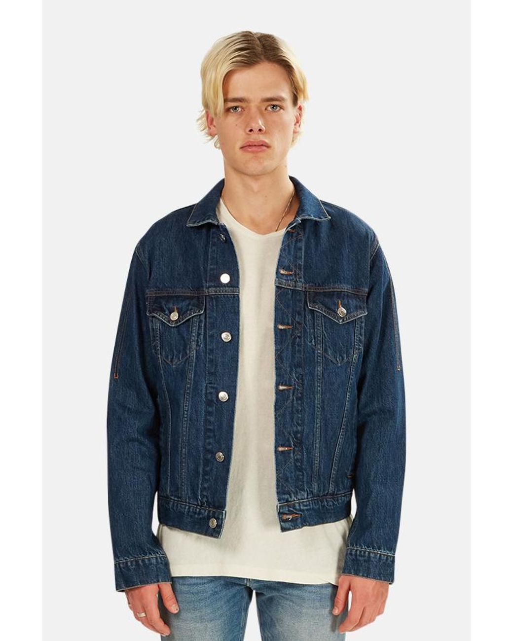 IRO Glean Denim Jacket in Indigo (Blue 