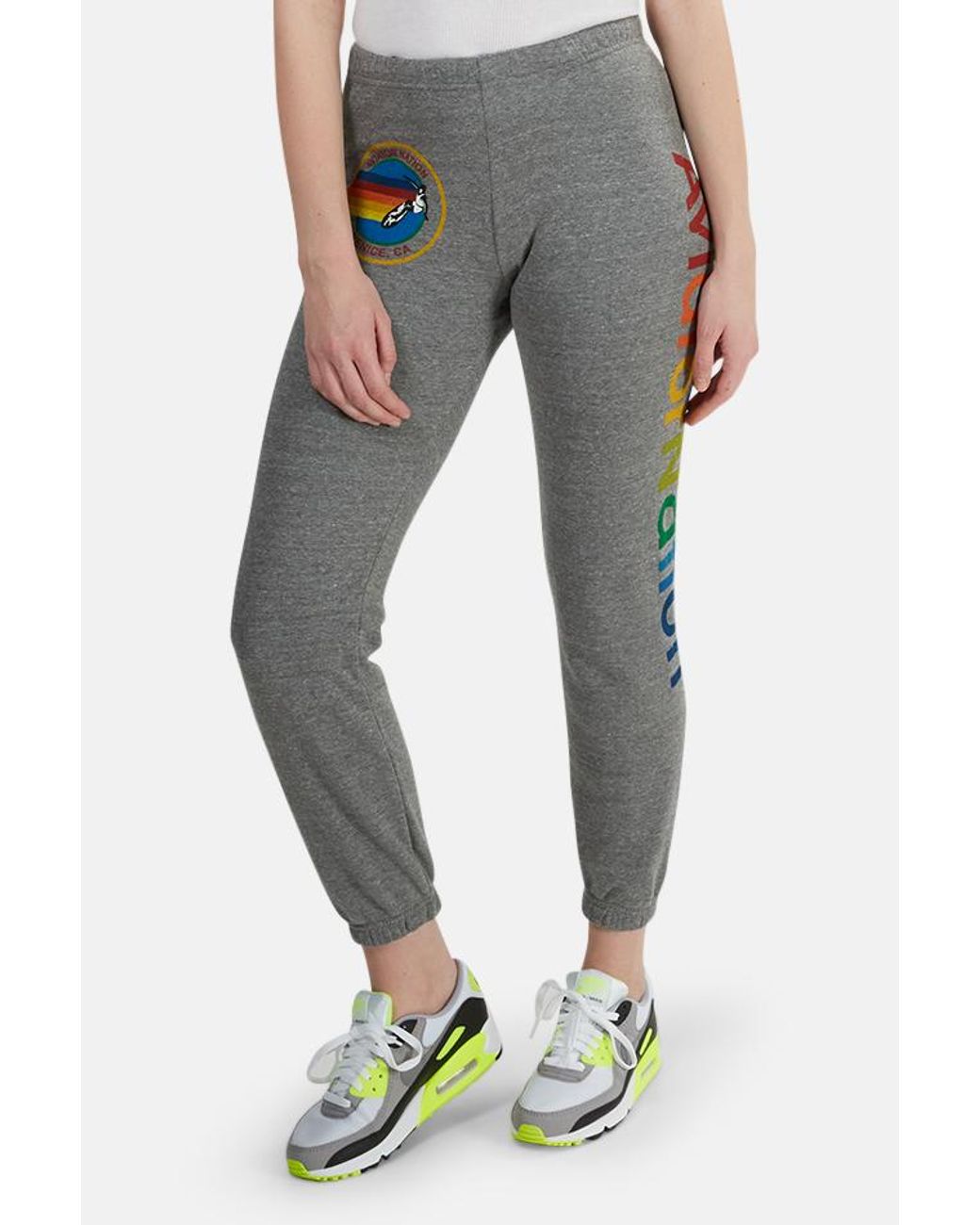 Aviator Nation Fleece Sweatpants in Heather Grey (Gray) - Lyst
