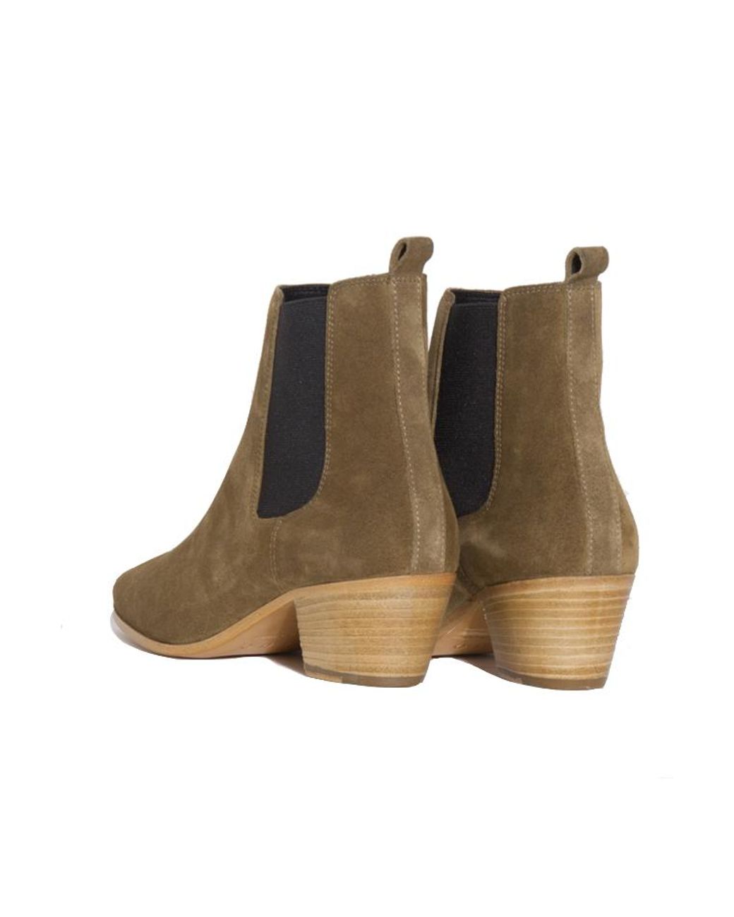 IRO Suede Yvette Boot Shoes in Khaki 