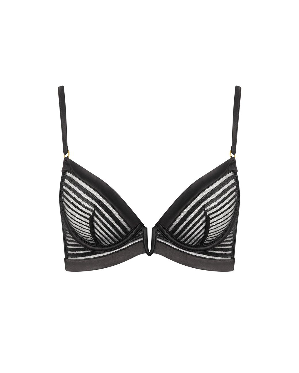 Bluebella Black Flyn Embroidered Longline Bra