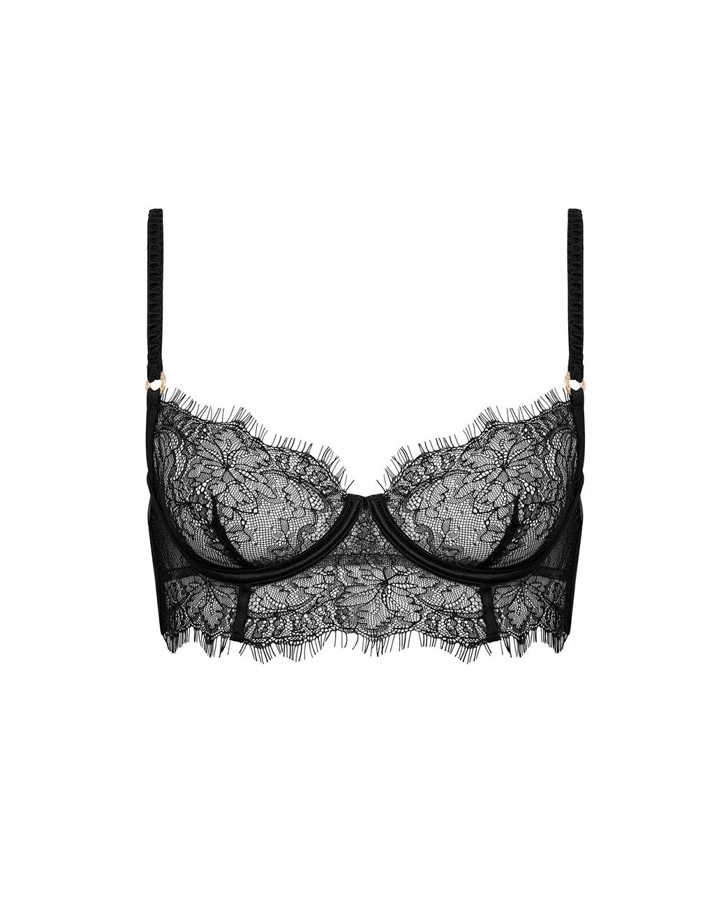 Bluebella Black Camelia Longline Lace Bra