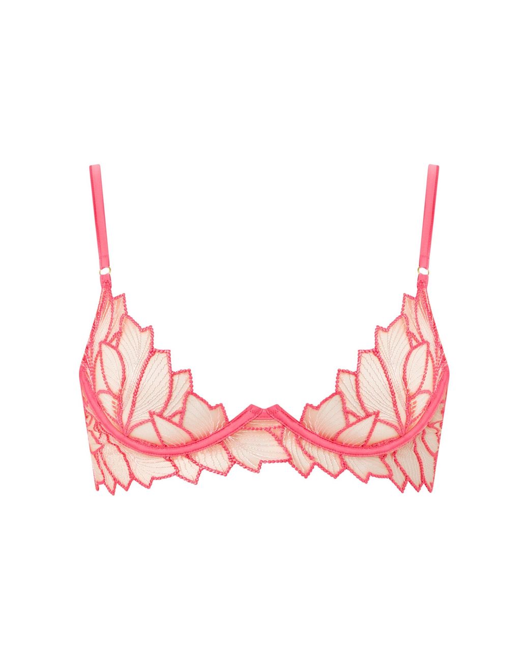 Bluebella Red Eden Sheer Longline Bra Lemonade