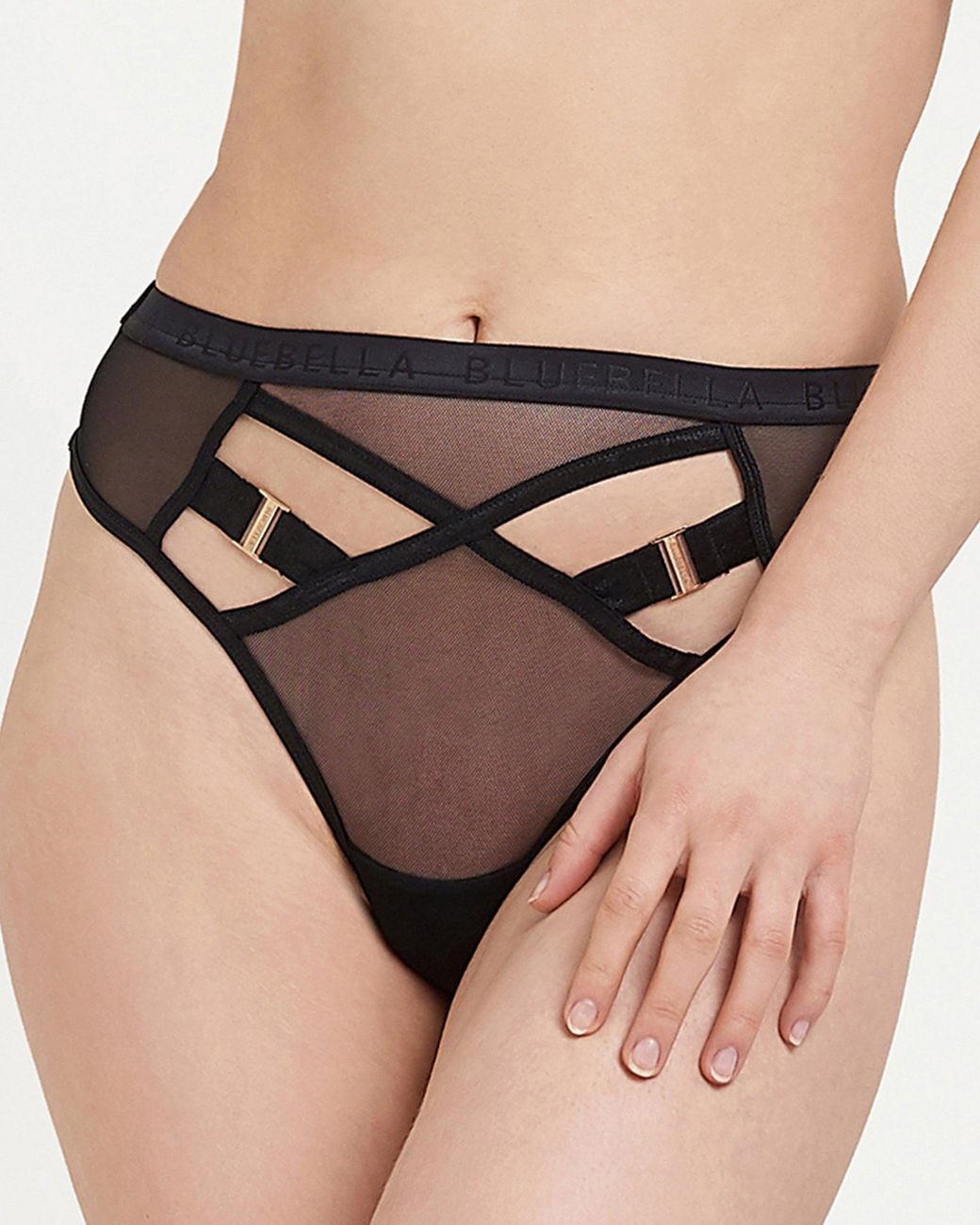 Bluebella Black Oslo High-Waist Thong