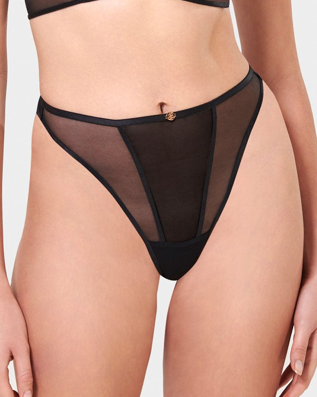 Bluebella Black Alya Eco High-Waist Thong