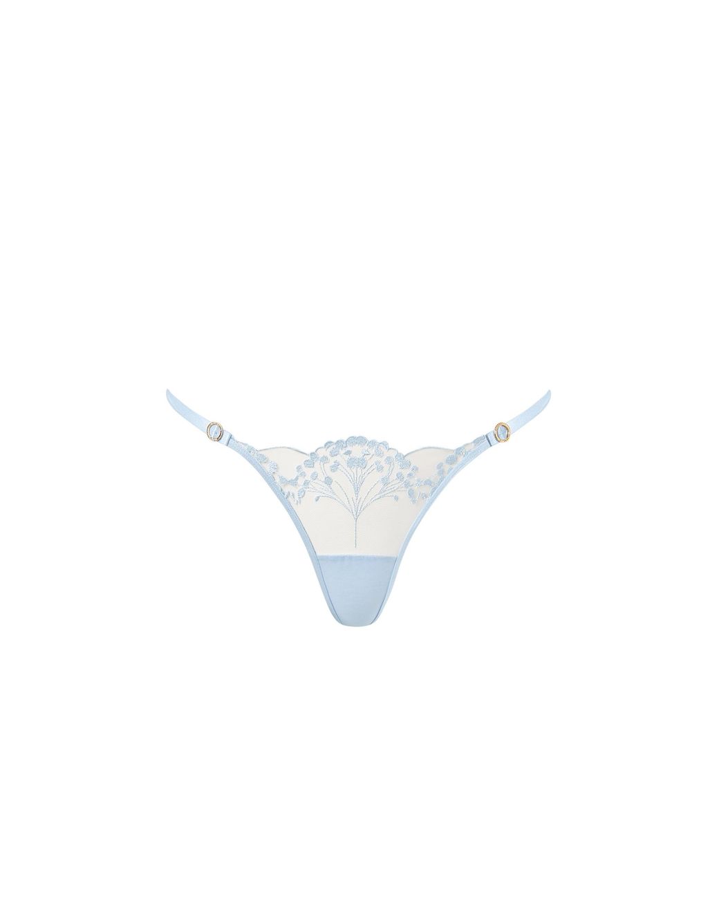 Bluebella White Bluebella Marisa Embroidered Sheer Thong