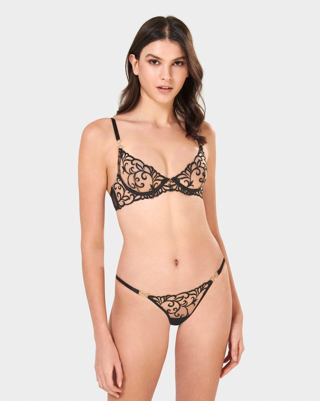 Bluebella Black Harriet Eco Bra/Sheer