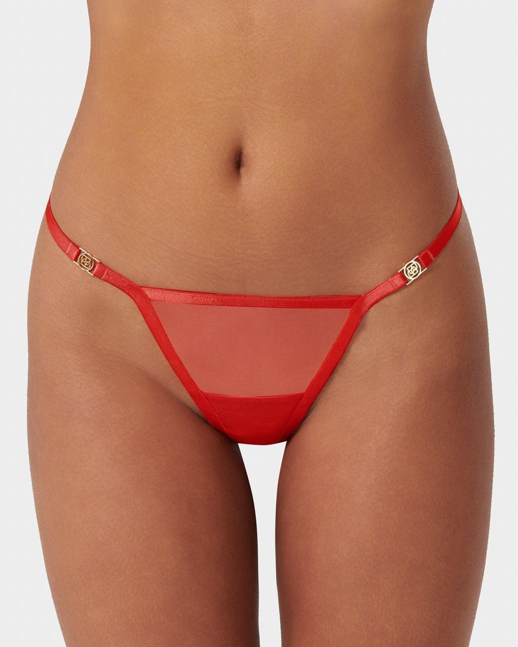 Bluebella Red Tali Sheer Thong