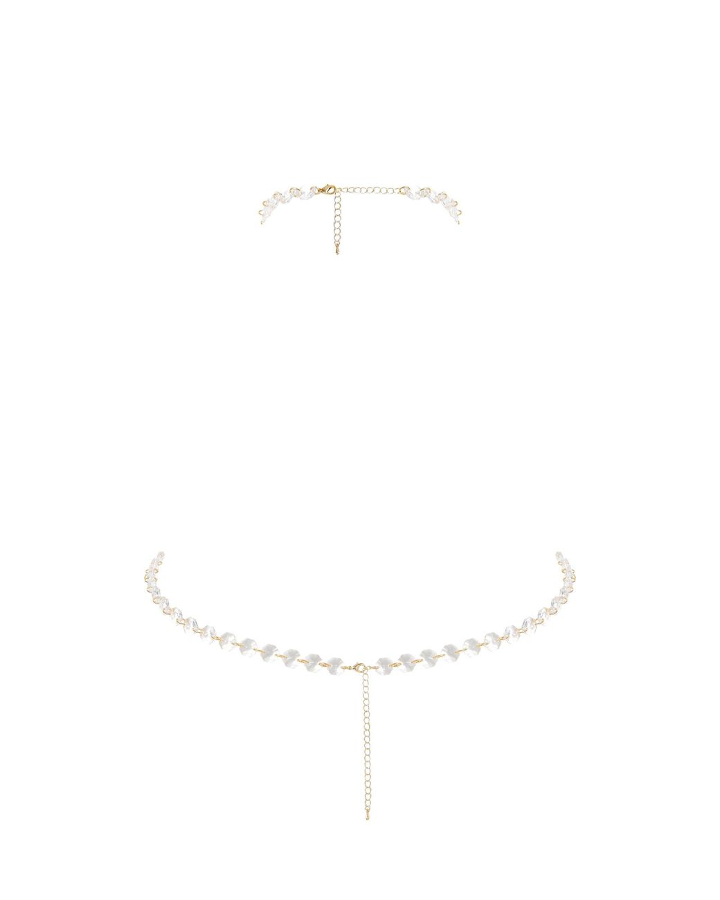 Bluebella White Crystal Triangle Bra Clear