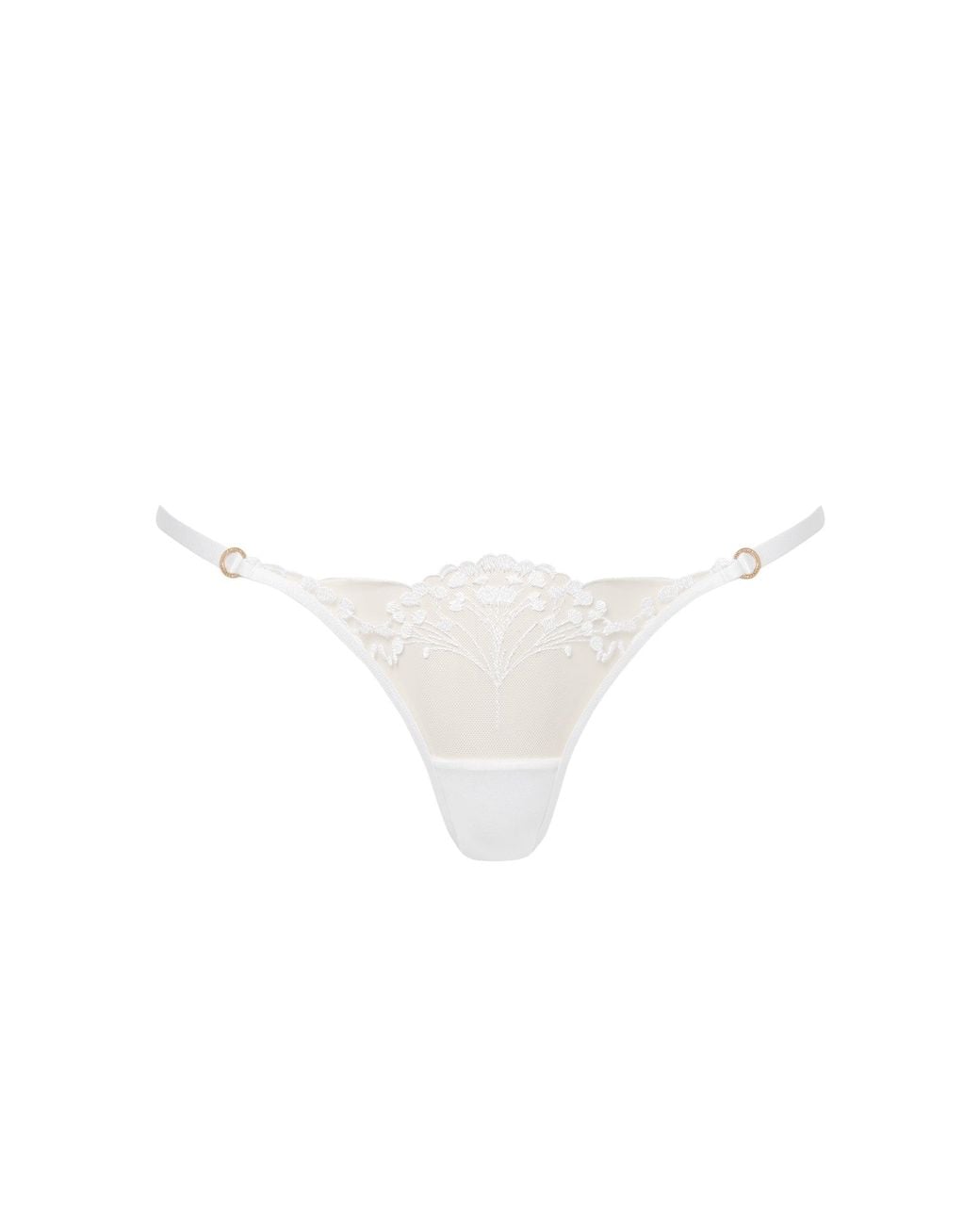 Bluebella White Marisa Embroidered Sheer Brief
