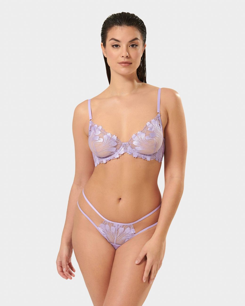 Bluebella White Colette Bra Rose